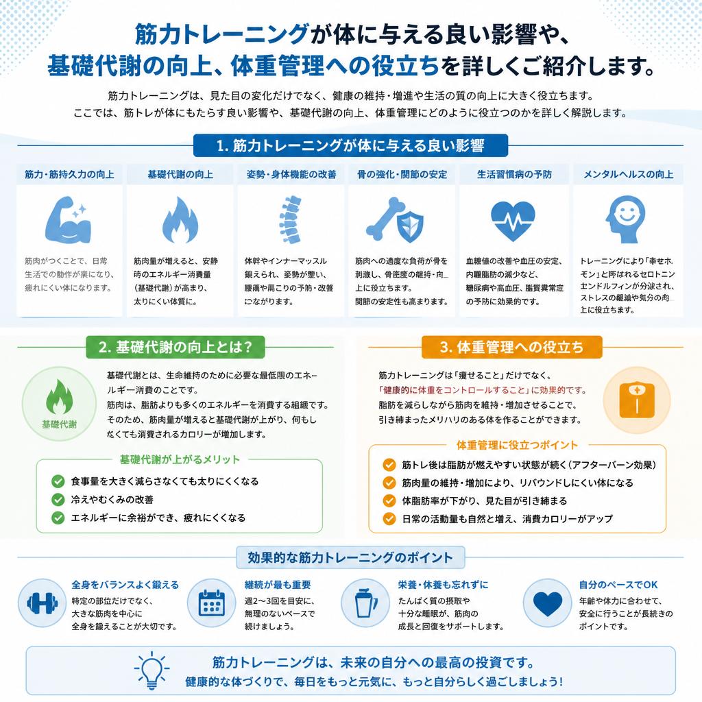 筋力トレーニングの効果とは