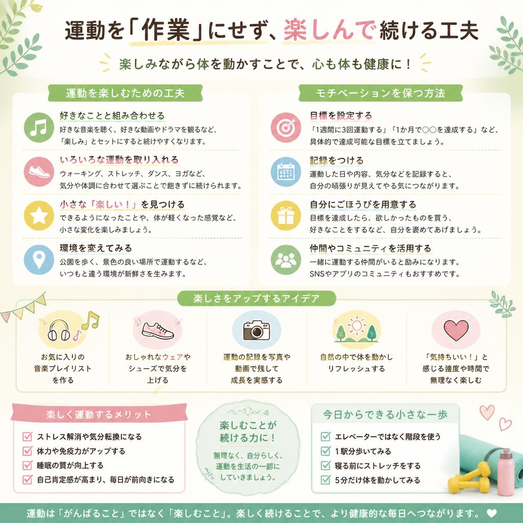 運動習慣を楽しむ方法