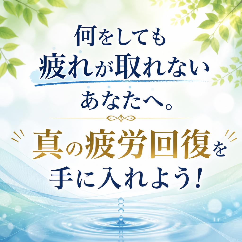何をしても疲れが取れないあなたへ。真の疲労回復を手に入れよう！