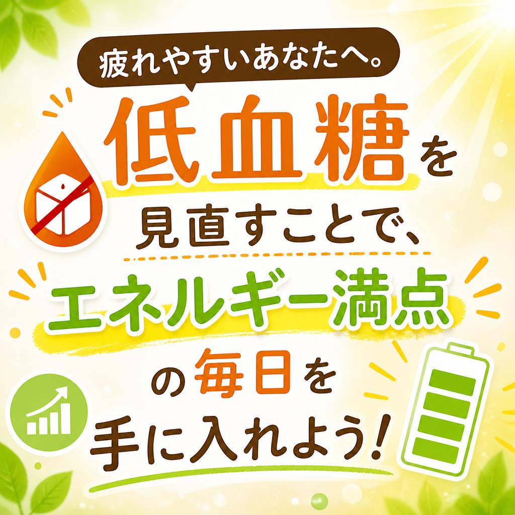 疲れやすいあなたへ。低血糖を見直すことで、エネルギッシュな毎日を手に入れよう！