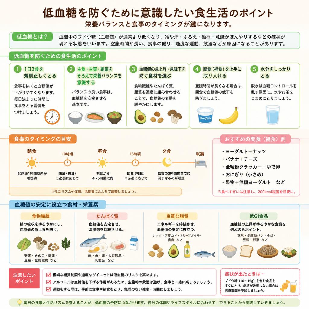 4. 低血糖対策：普段の食生活でできること