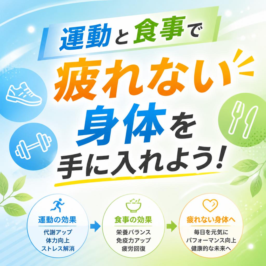 運動と食事で疲れない身体を手に入れよう！