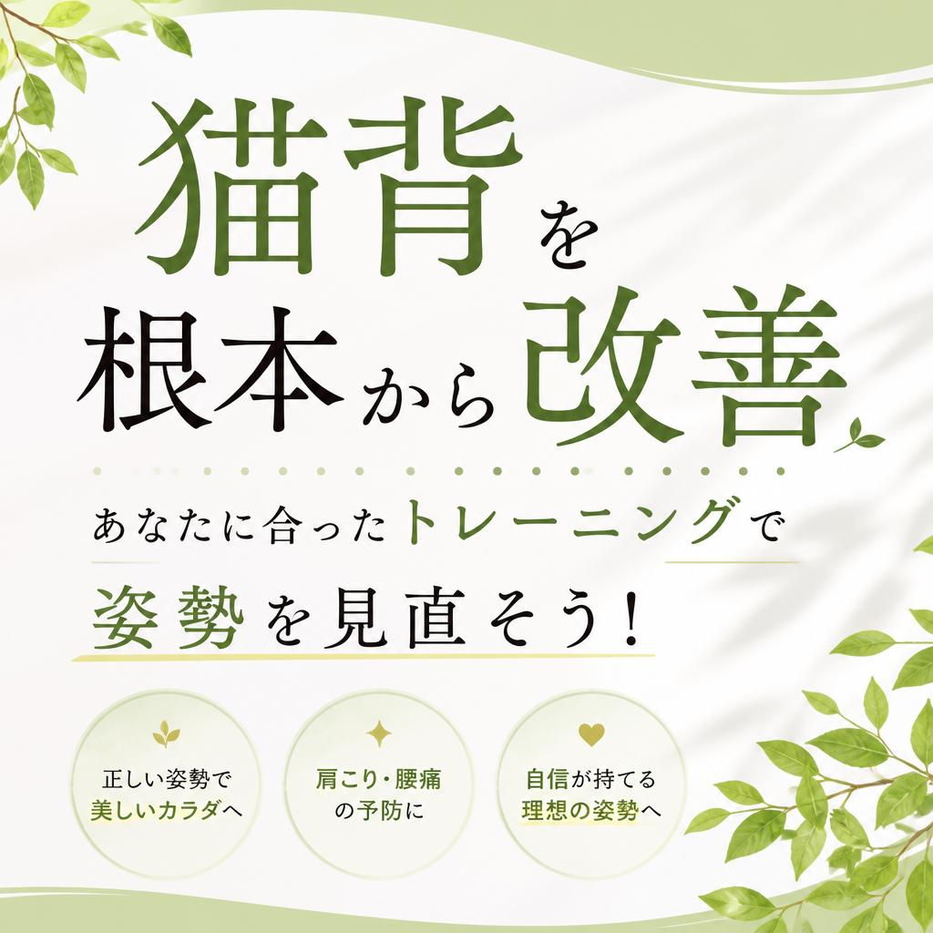 「猫背を根本から改善」あなたに合ったトレーニングで姿勢を見直そう！