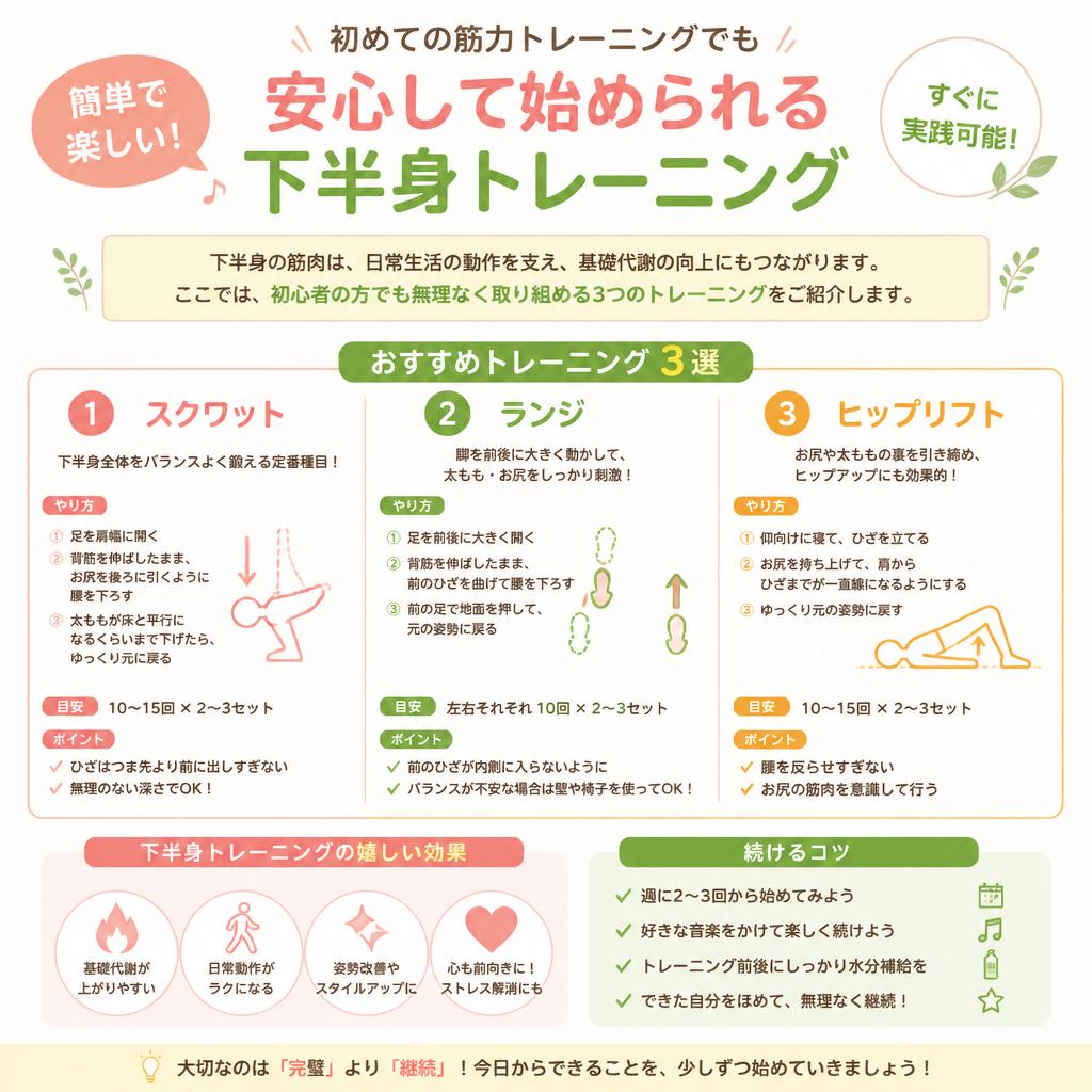 初心者でも安心！下半身トレーニング