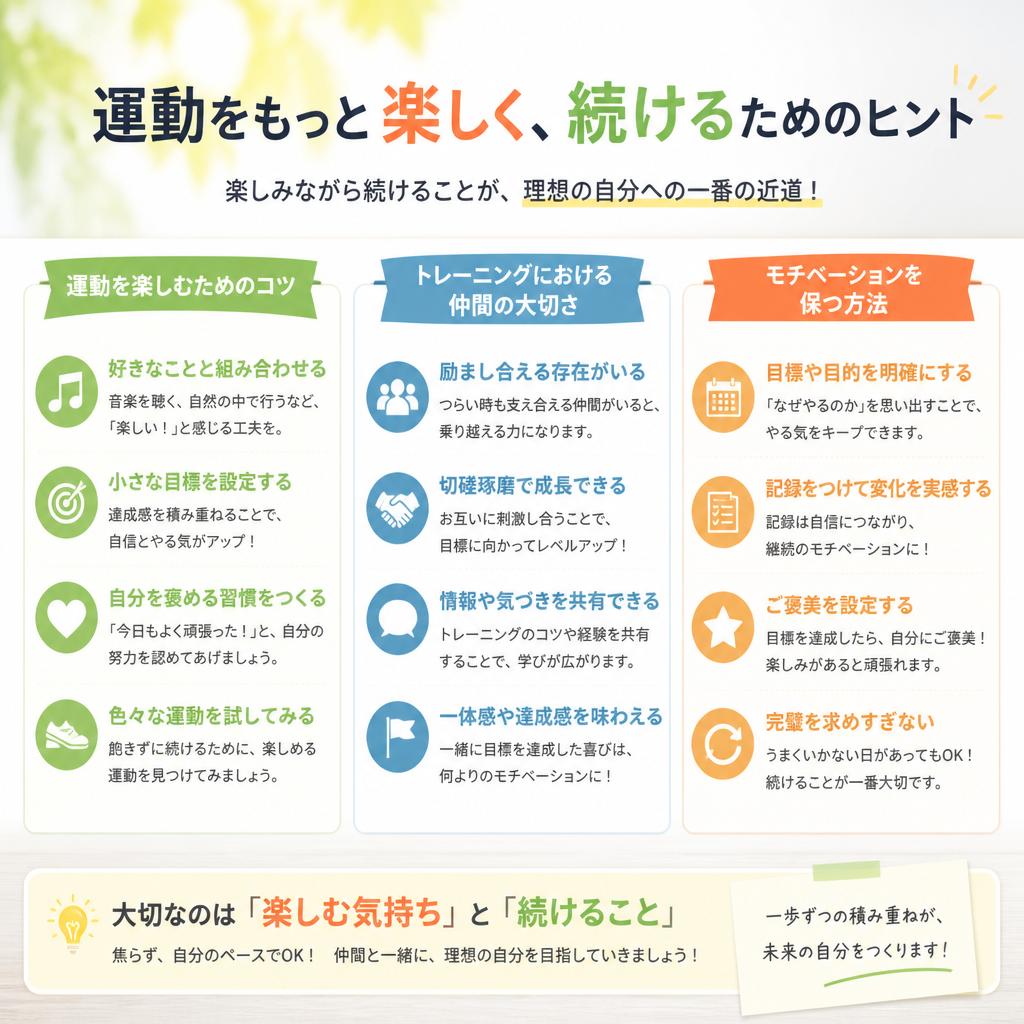 楽しく続けるためのポイント